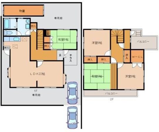 松本２丁目貸家の物件間取画像